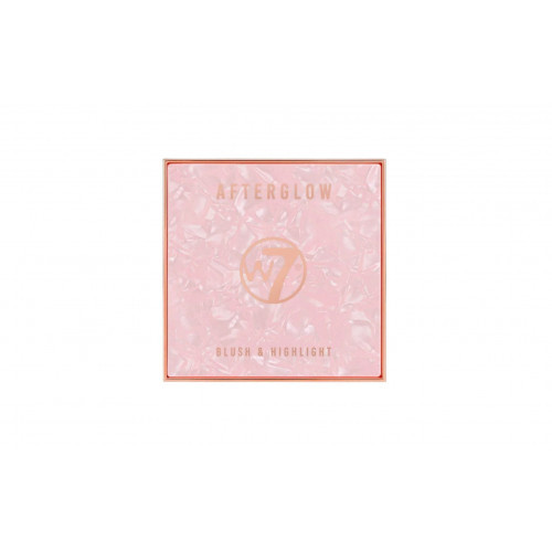 W7 Cosmetics Afterglow Blush & Highlight Vaigu sārtuma un mirdzuma palete 5g