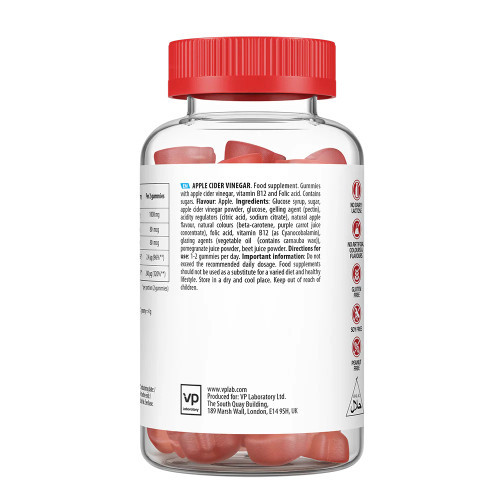 VPLab Nutrition UltraVit Apple Cider Vinegar Ābolu sidra etiķis 60 Košļājamās tabletes