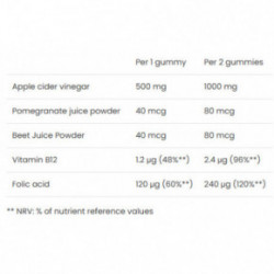 VPLab Nutrition UltraVit Apple Cider Vinegar Ābolu sidra etiķis 60 Košļājamās tabletes