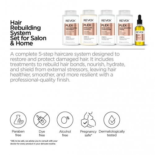 Revox B77 Plex Hair Rebuilding System Set for Salon & Home Intensīva matu kopšanas sistēma Komplekts
