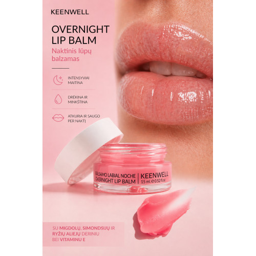 Keenwell Overnight Lip Balm Lūpu balzams-maska 15 ml