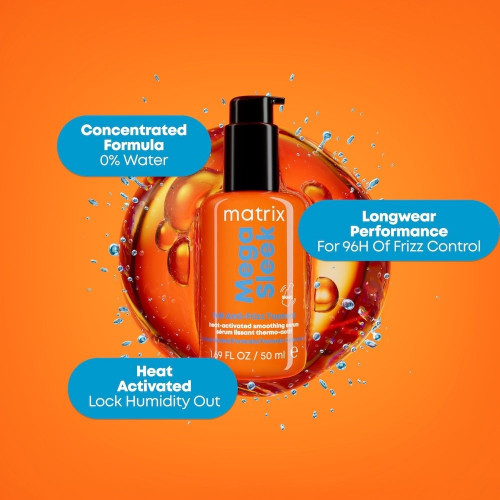 Matrix Mega Sleek 96H Anti-Frizz Topcoat Matu izlīdzinošs serums 50ml