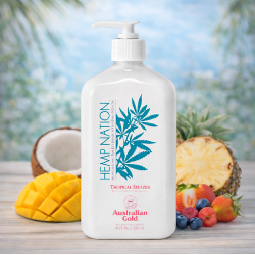 Australian Gold Hemp Nation Tropical Seltzer Ikdienas ķermeņa krēms. 535ml