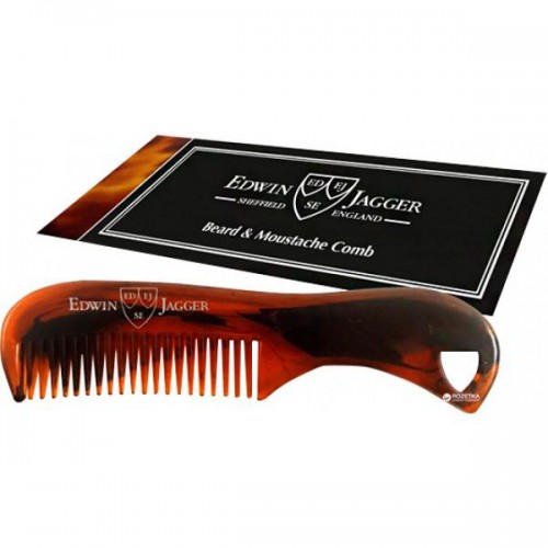 Edwin Jagger Beard & Moustache Comb Bārdas un ūsu ķemme Black