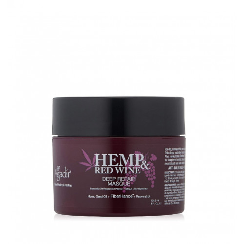 Agadir Hemp and Wine Deep Repair Hair Masque Atjaunojošā maska sausiem un bojātiem matiem 236ml