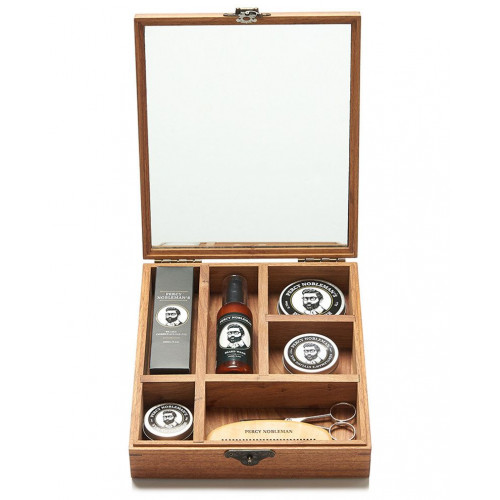 Percy Nobleman Ultimate Grooming Box Bārdas kopšanas komplekts koka kastē Set