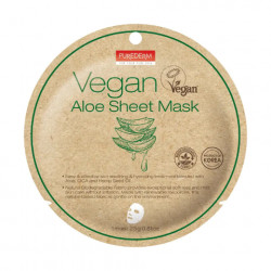 Purederm Vegan Aloe Sheet Mask Vegānu maska ​​ar alveju 23g