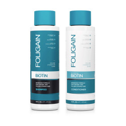 Foligain Rejuvenating Biotin Shampoo & Conditioner Atjaunojošs biotīna šampūns un kondicionieris