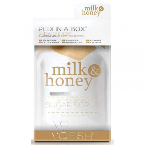 VOESH Ultimate 6 Steps Pedi In A Box 6in1 Milk And Honey Komplekts pēdām Set