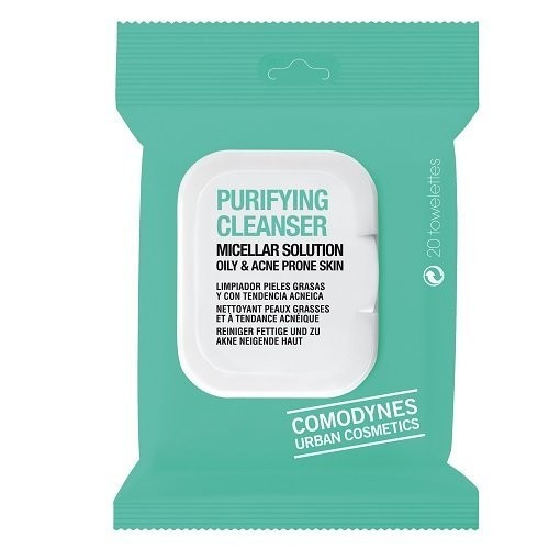 Comodynes Purifying Cleanser Micellar Solution Oily & Acne Prone Skin Attīrošās salvetes ar micelāro ūdeni taukainai un aknes skartai ādai 1gab