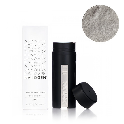 Nanogen Keratin Hair Fibres Grey Matu pulveris-šķiedra, pelēks 15g