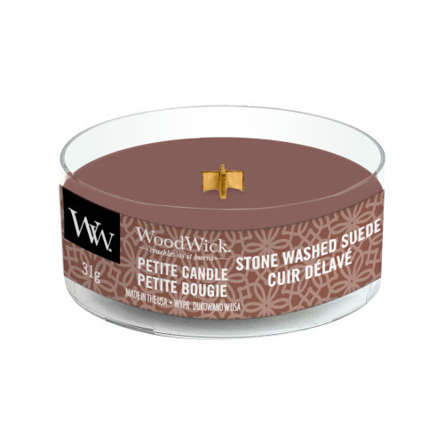 WoodWick Stone Washed Suede Svece Heartwick