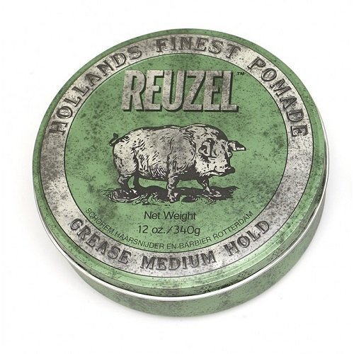 Reuzel Green Medium Hold Grease Vidējas fiksācijas matu pomāde 35g