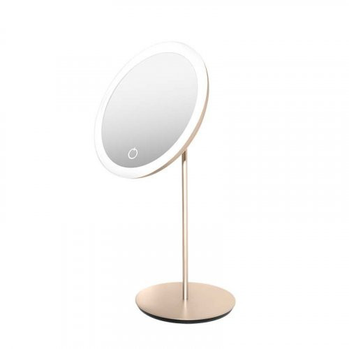 Be OSOM LED Table Mirror Spogulis uz kājas ar LED apgaismojumu Champagne