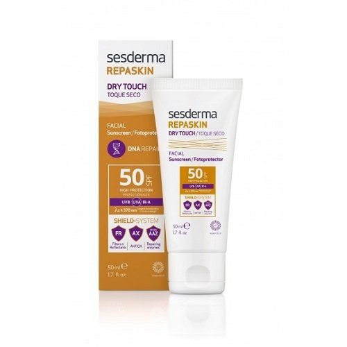 Sesderma Repaskin Dry Touch Facial Sunscreen SPF50 Saules aizsarglīdzeklis sejai 50ml