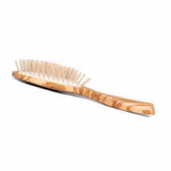 TEK Elite Big Oval Olive Wood Hairbrush Ovālas formas koka matu suka Gaisma