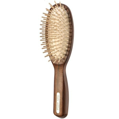 TEK Elite Big Oval Olive Wood Hairbrush Ovālas formas koka matu suka Gaisma