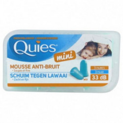 Quies Mini Anti-Noise Foam Earplugs Poliuretāna putu aizsargājoši ausu aizbāžņi mini 3 Paires