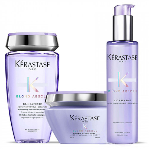 Kérastase Blond Absolu Gift Set Balinātu matu kopšanas komplekts 250ml+200ml+150ml