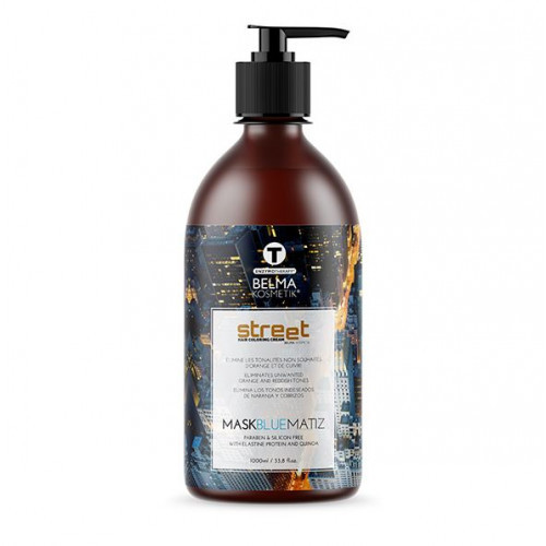 Belma Kosmetik Street Mask Blue Matiz Dzeltenumu neitralizējoša un intensīvi atjaunojoša maska 300ml