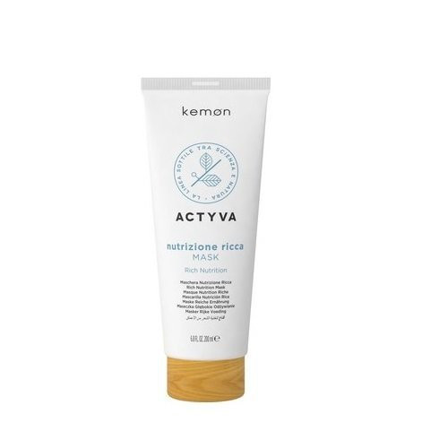 Kemon Actyva Nutrizone Ricca Mask Dziļi barojoša matu maska 200ml