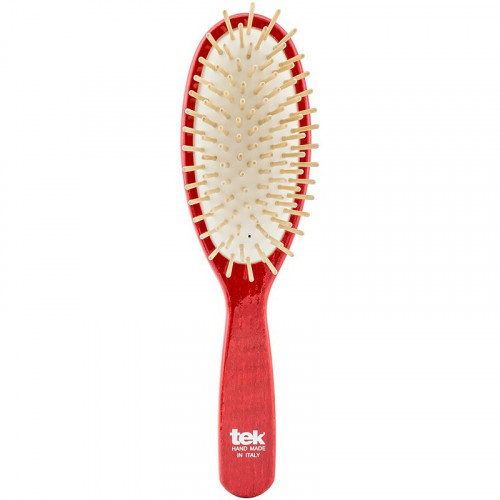 TEK Natural Big Oval Brush Liela matu suka no dabīga koka Balts