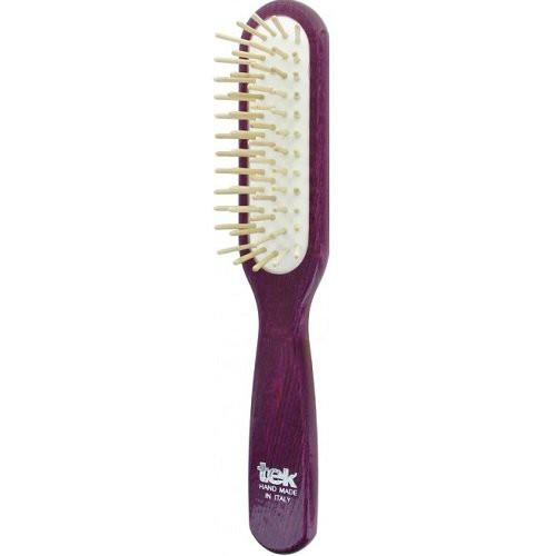 TEK Natural Rectangular Hairbrush Matu sukas no koka Violets