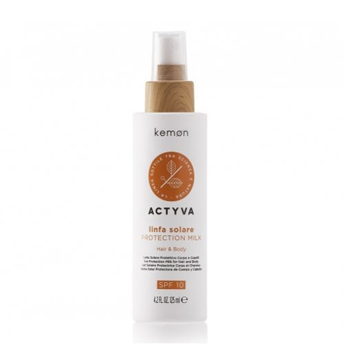Kemon Actyva Linfa Solare Protection Moisturising Hair and Body Milk Aizsarglīdzeklis pret saules 125ml