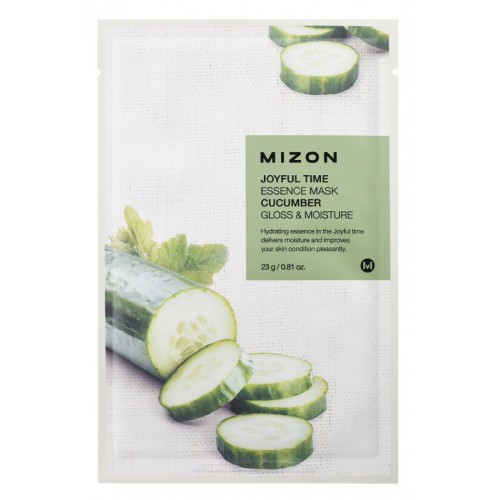Mizon Joyful Time Essence Mask Cucumber Auduma maska sejai ar gurķa ekstraktu 23g