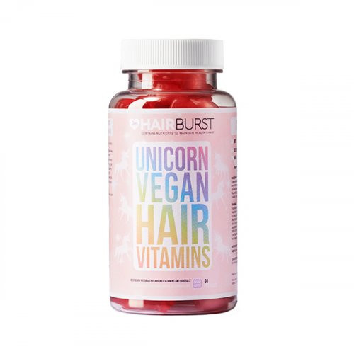 Hairburst Unicorn Vegan Hair Vitamins Matu augšanas vitamīni 60 Košļājamās tabletes