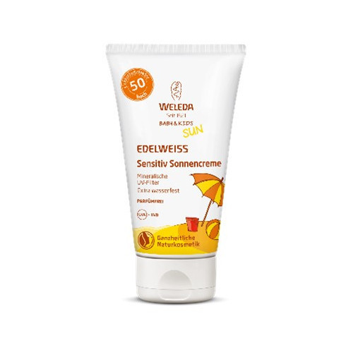 Weleda Baby & Kids Sensitive Sun Cream SPF50 Dabīgs sauļošanās losjons zīdaiņiem un bērniem 50ml