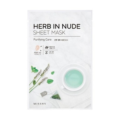 Missha Herb In Nude Sheet Mask Purifying Care Sejas maska 23g