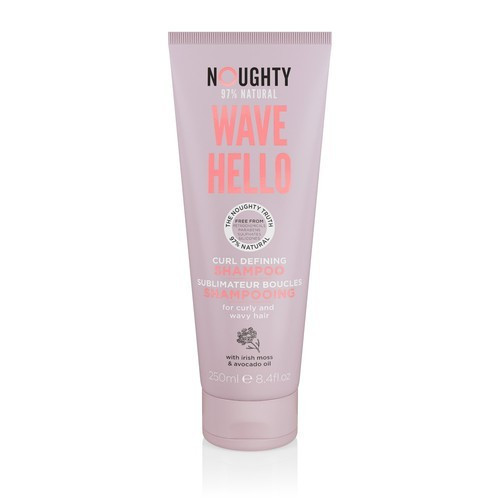 Noughty Wave Hello Curl Defining Shampoo Šampūns cirtainiem un viļņainiem matiem ar rīsu ūdeni un melno auzu ekstraktu 250ml