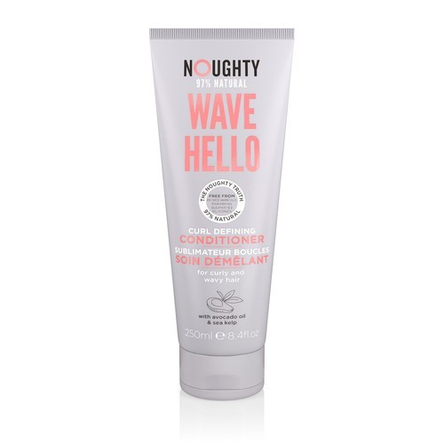 Noughty Wave Hello Curl Defining Conditioner Kondicionieris cirtainiem un viļņainiem matiem ar rīsu ūdeni un melno auzu ekstraktu 250ml