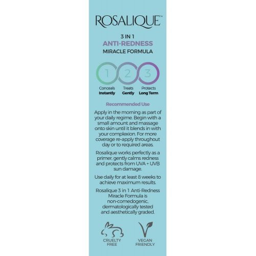Rosalique 3 in 1 Anti-Redness Miracle Formula SPF50 Krēms apsārtušas sejas un kakla ādas kopšanai 30ml