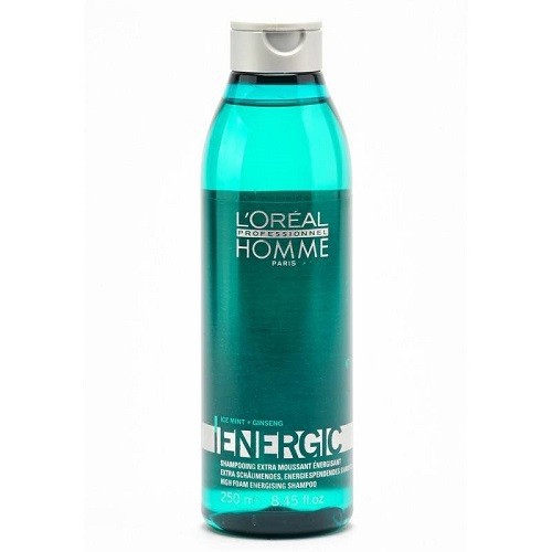 L'Oréal Professionnel Homme Energic Enerģizējošs, intensīvi putojošs šampūns vīriešiem 250ml