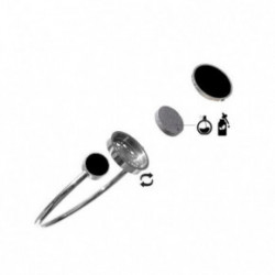 Savoni Boutique Eclipse Black Silver Fragrance Bracelet Apsudabrota aromatiskā aproce Black