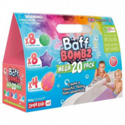 Zimpli Kids BAFF BOMBZ 4 Dažādu vannas istabas bumbu komplekts Mega 20 Pack