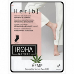 IROHA Intensive Foot Mask Socks with Cannabis Seed Oil Maska-zeķes pēdām 1gab.