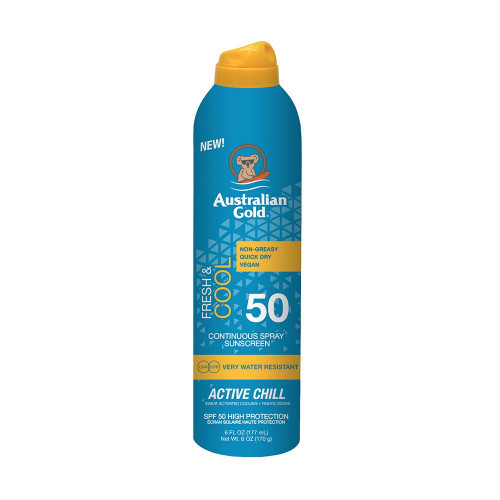Australian Gold Active Chill Continuous Spray Sunscreen SPF50 Saules aizsargfiltrs - sprejs 177ml