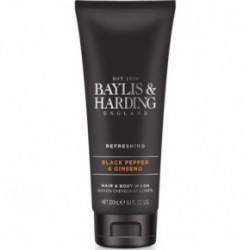 Baylis & Harding Black Pepper & Ginseng Hair & Body Wash Matu un ķermeņa mazgāšanas līdzeklis vienā 250ml