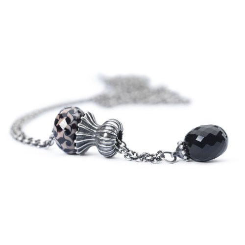 Trollbeads Fantāzijas kaklarota ar Melno Oniksu 90cm