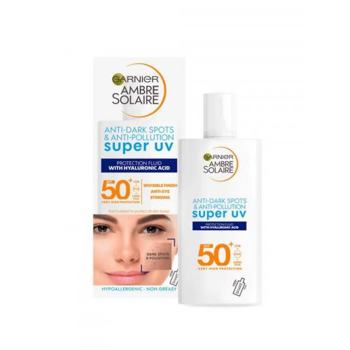 Garnier Ambre Solaire UV Protection Fluid SPF50 Aizsargājošs sejas fluīds 40ml