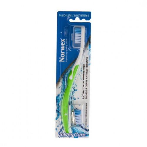 Norwex Toothbrush Medium Zobu birste ar sudrabu Blue