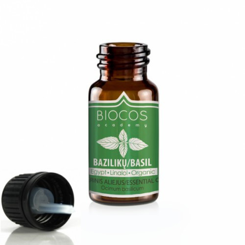 BIOCOS academy Ocimum basilicum Bazilika (Eko) ēteriskā eļļa 5ml