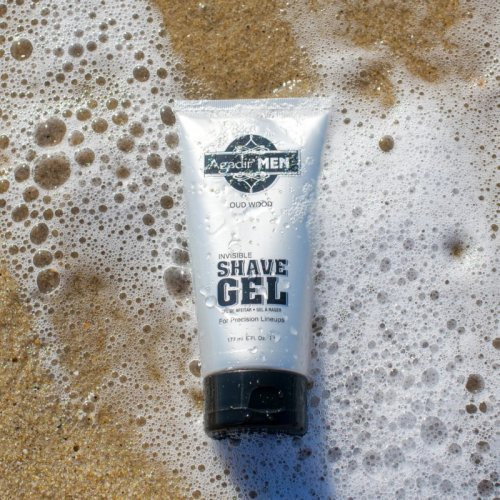 Agadir Oud Wood Invisible Shave Gel Skūšanās želeja vīriešiem 177ml