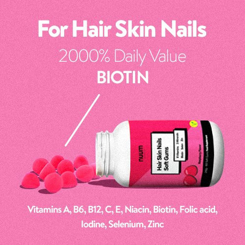 Nuum Cosmetics Hair Skin Nails Soft Gums Uztura bagātinātājs ādai, matiem un nagiem 210g