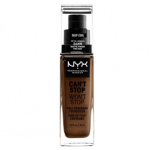 NYX Professional Makeup	 Can't Stop Won't Stop Full Coverage Foundation Tonālais krēms 30ml, 22 Deep Cool