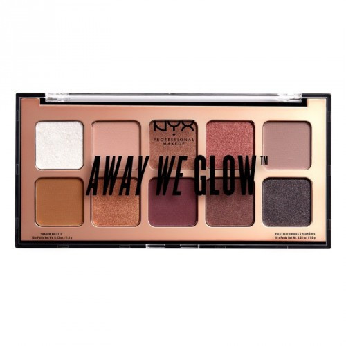 NYX Professional Makeup Away We Glow Eye Shadow Palette Acu ēnu palete Hooked on glow