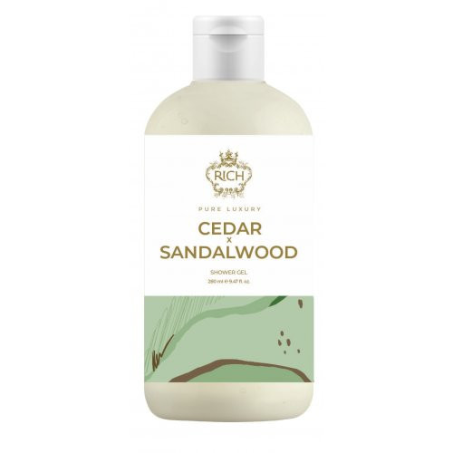 Rich Pure Luxury Cedar & Sandalwood Shower Gel Mitrinoša un barojoša dušas želeja ar izteiktu koksnes aromātu 280ml